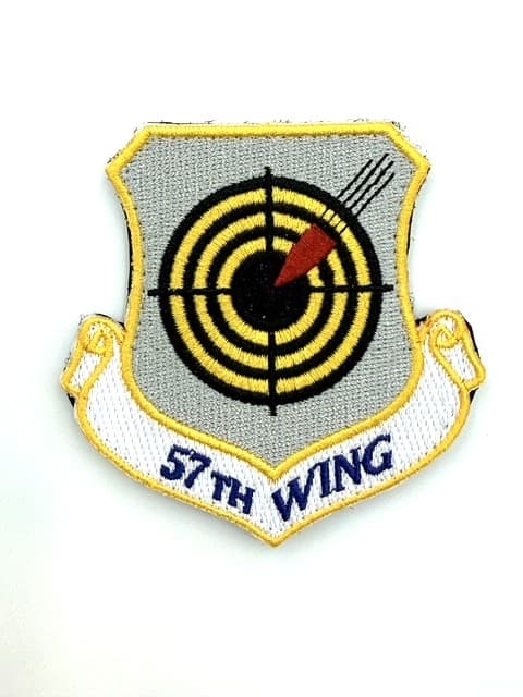 57th Wing Patch – Hook and Loop, 3 inch, Embroidered