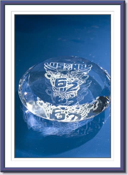 Round Faceted Clear Crystal Paper Weight