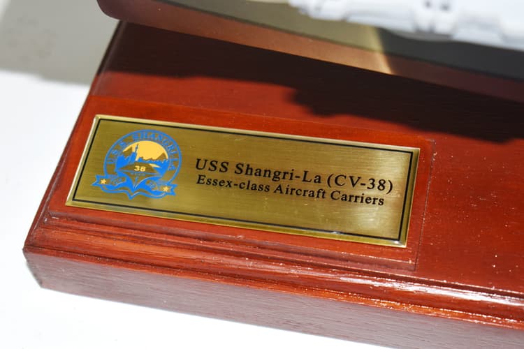 USS Shangri-La CV-38, 1946, 30 inch Mahogany Model