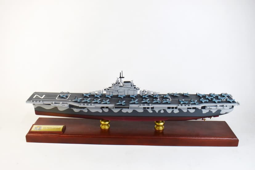 USS Shangri-La CV-38, 1946, 30 inch Mahogany Model