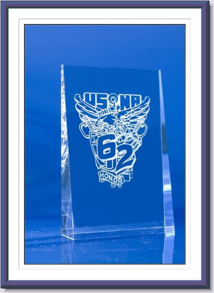 Rectangular Clear Crystal Wedge Plaque