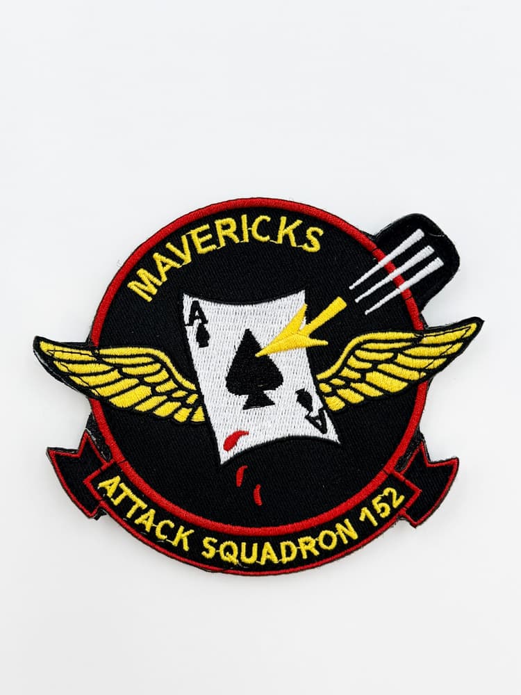 VA-152 Mavericks Squadron Patch – Hook and Loop, Embroidered, 4 Inch