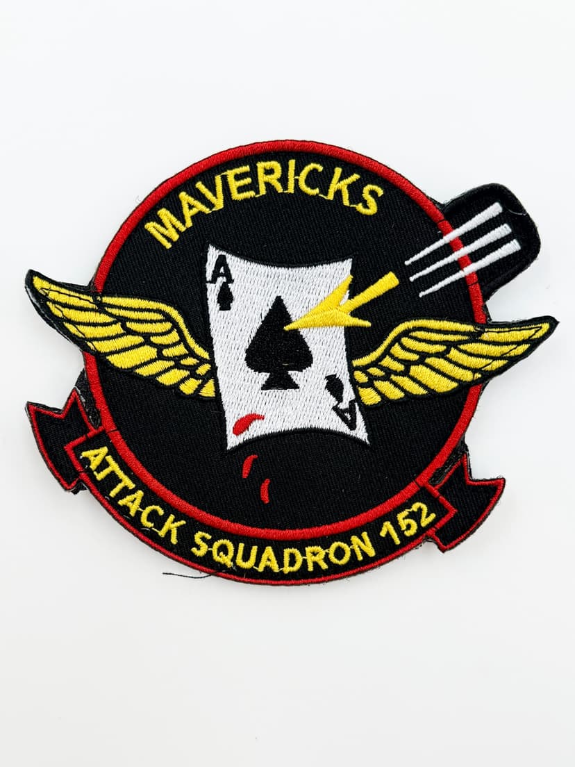 VA-152 Mavericks Squadron Patch – Hook and Loop, Embroidered, 4 Inch