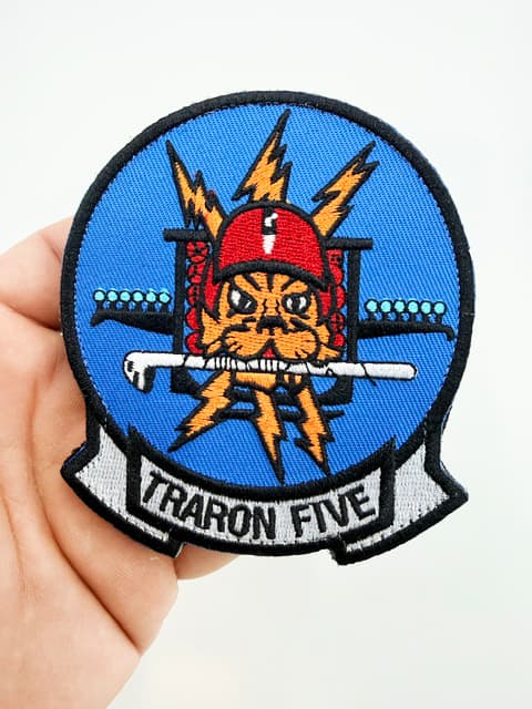 VT-5 Pussycats Squadron Patch – With Hook and Loop, Embroidered, 4"