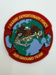 1st MEF Air Ground Team - With Hook and Loop, Embroidered, 4"
