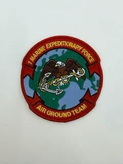 1st MEF Air Ground Team - With Hook and Loop, Embroidered, 4"
