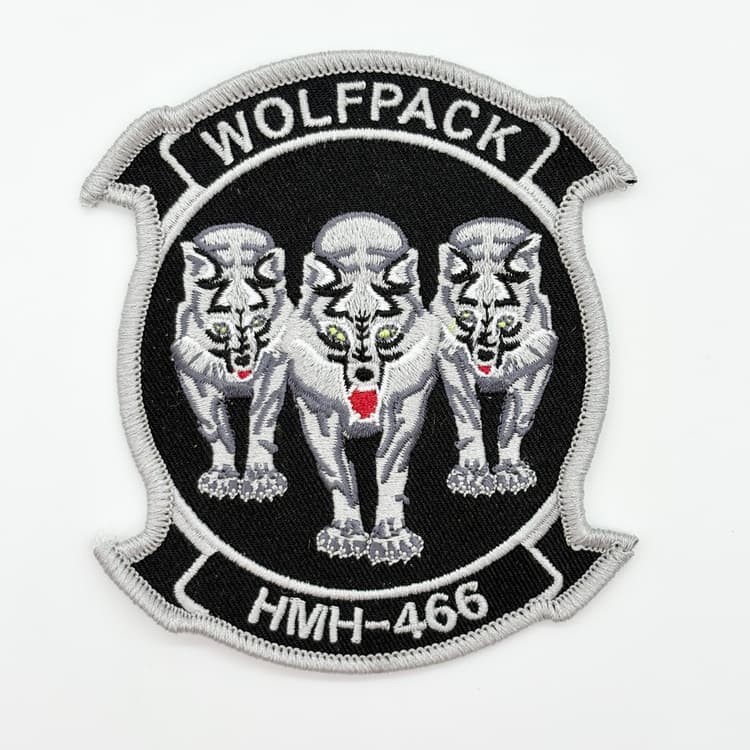HMH-466 Wolfpack (3 Wolves) Patch – Sew On, 4.0 in