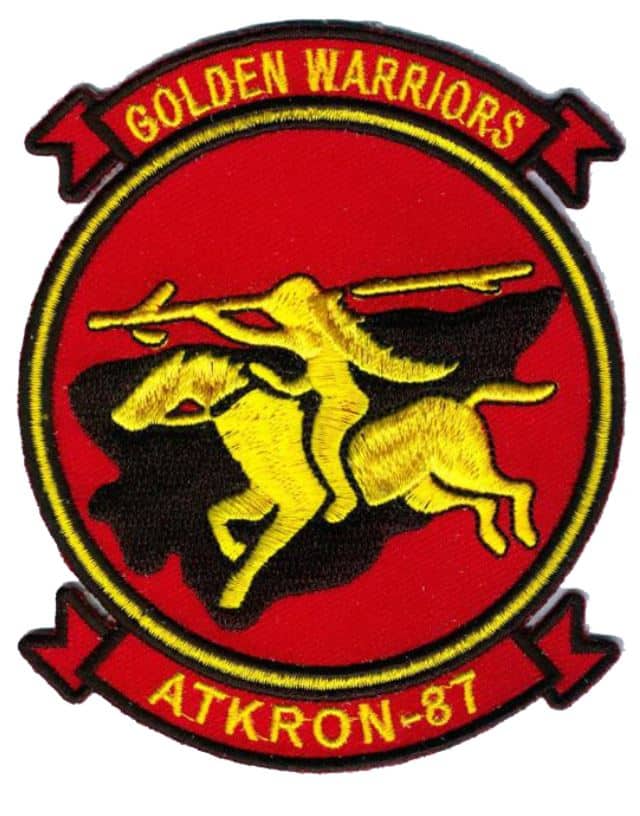 VA-87 Golden Warriors Squadron Patch – Plastic Backing