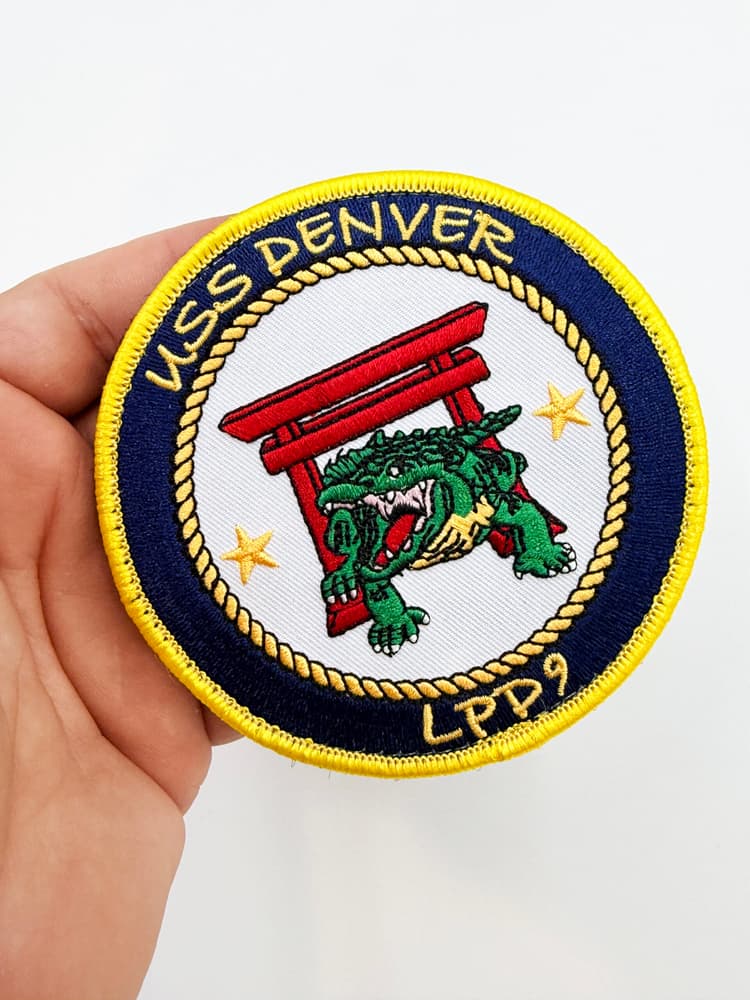 LPD-9 USS Denver Patch – Iron OnSew On, Embroidered, 4
