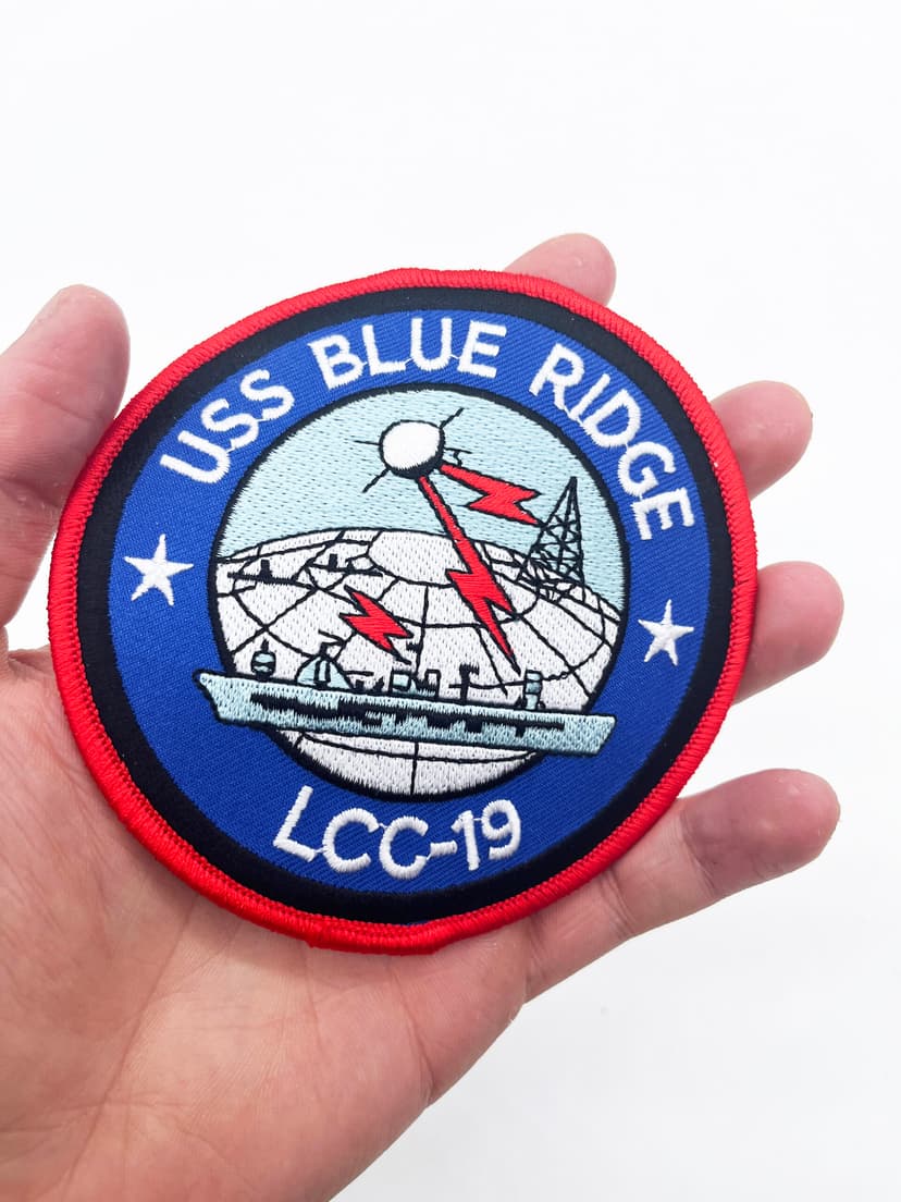 USS Blue Ridge (LCC-19) Patch – Plastic Backing, 4in