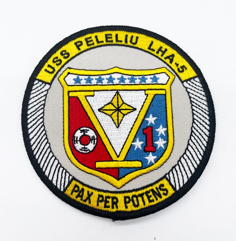 USS Peleliu LHA-5 Patch – Plastic Backing