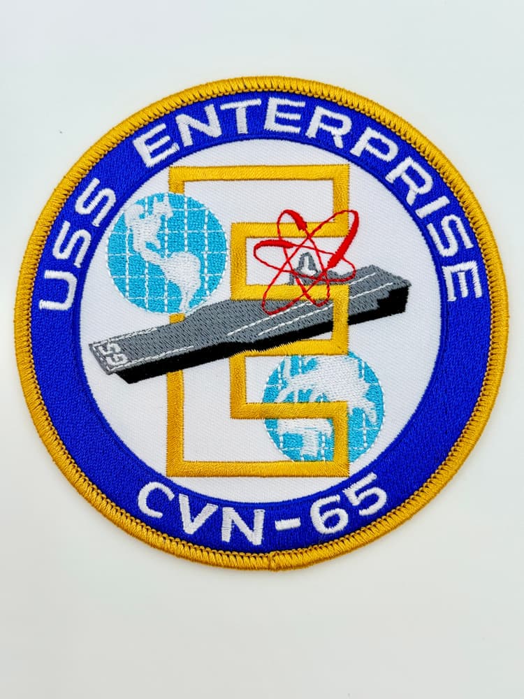 USS Enterprise CVN-65 Patch – 4.5 Embroidered Insignia, Iron-On