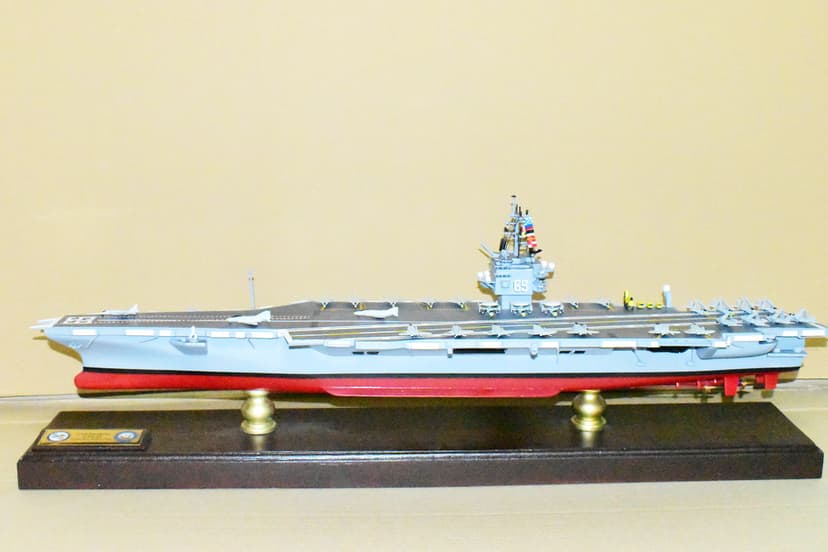 USS Enterprise (CVN-65) Aircraft Carrier Model,Navy,Scale Model,Mahogany,Enterprise Class