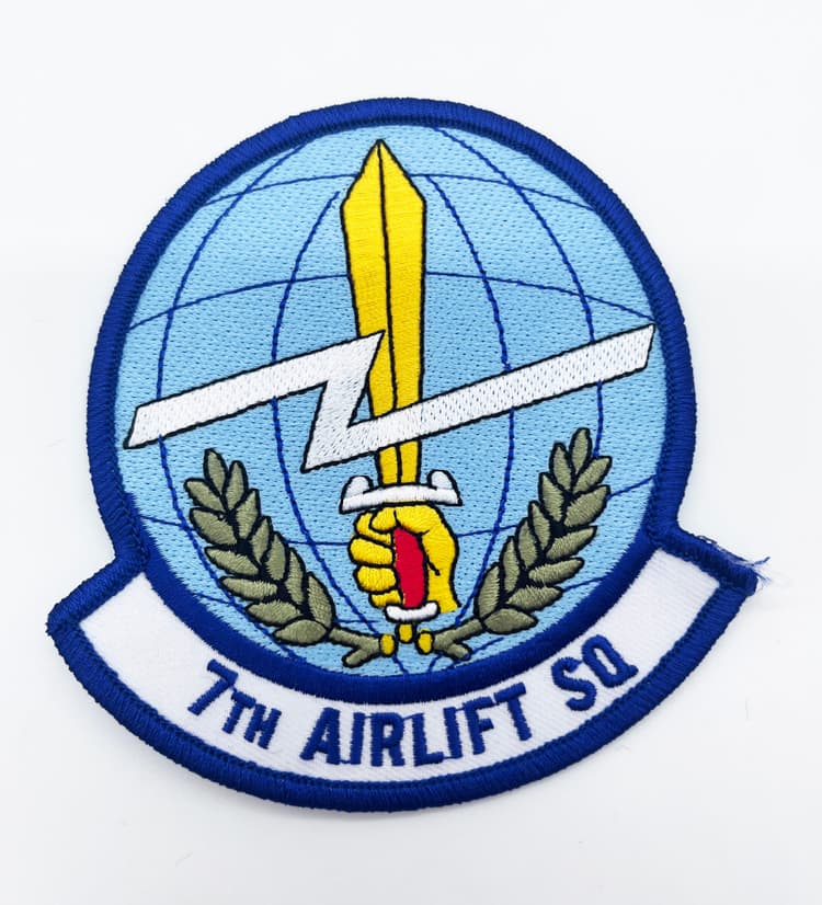 7th Airlift Squadron Willing and Able Patch, 4 Circular Embroidered Sew-On Emblem, USAF C-17 Globemaster III McChord AFB Heritage Insignia