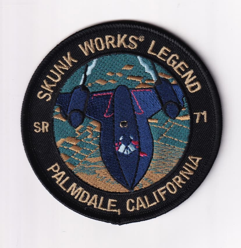 Lockheed Martin® SR-71 Palmdale, 3.5 in. Iron on Embroidered Patch