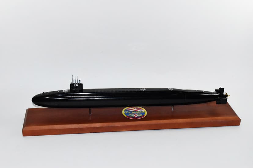 USS Alabama SSBN-731 Submarine Model (Black Hull)