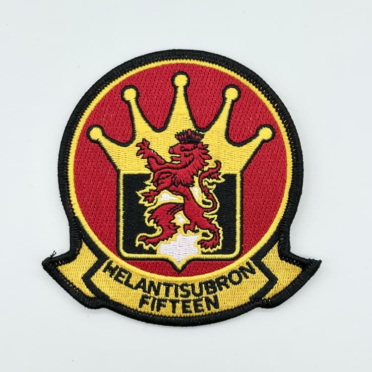 HS-15 Red Lions Squadron Patch – Embroidered, Iron on, 4 Inch