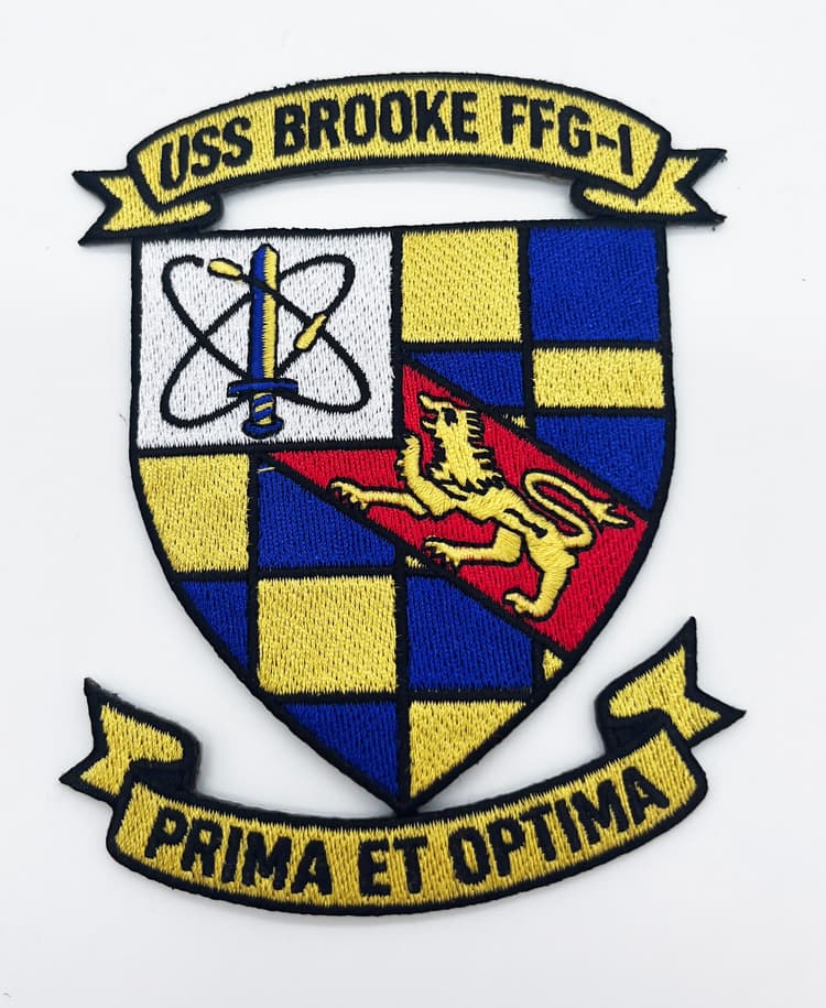 USS Brooke, FFG-1, Brooke Class Frigate, Lead Ship Patch, Navy Frigate Patch, US Navy DEG-1,