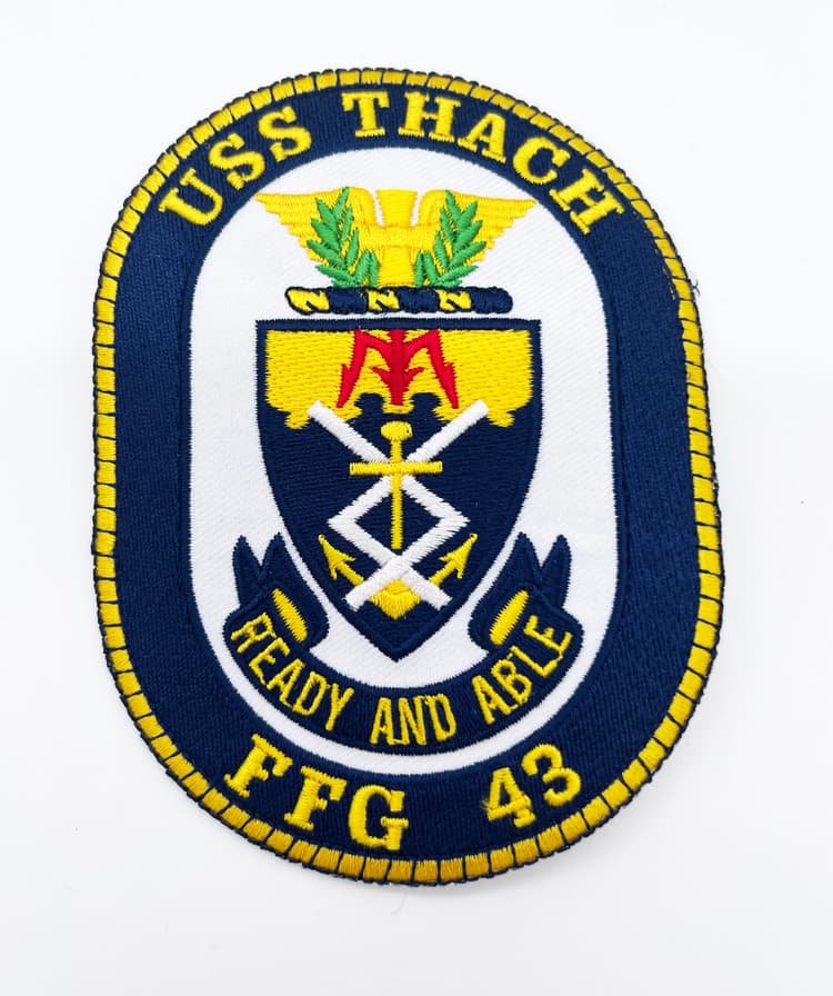 USS THACH FFG-43 Patch – Sew On, 4in (1)