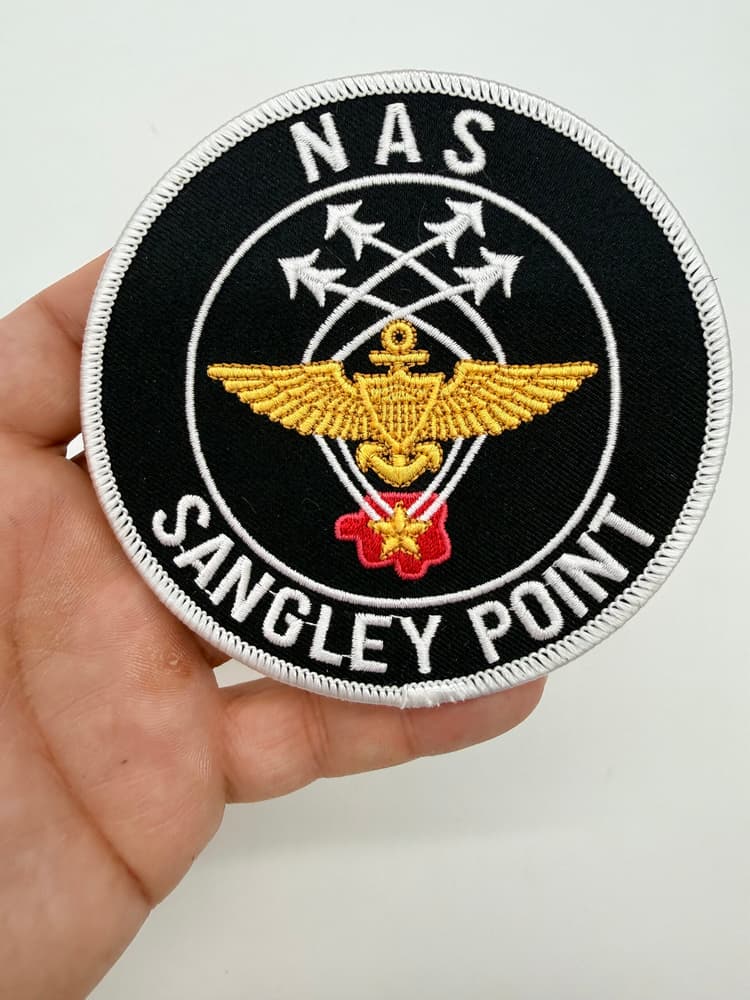 NAS Sangley Point Patch – Sew on, 4 in