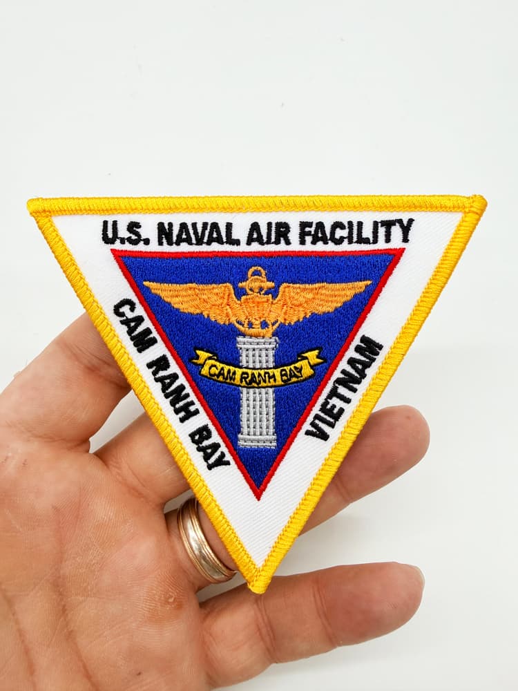NAF Cam Ranh Bay Vietnam Patch – Plastic Backing Sew On, 4.25in