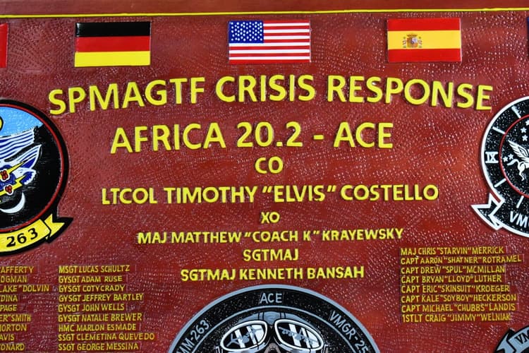 SPMAGTF Crisis Response 20.2 Plaque