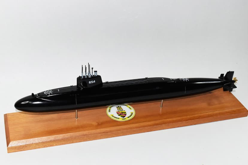 USS George C. Marshall SSBN-654 Submarine Model (Black Hull)
