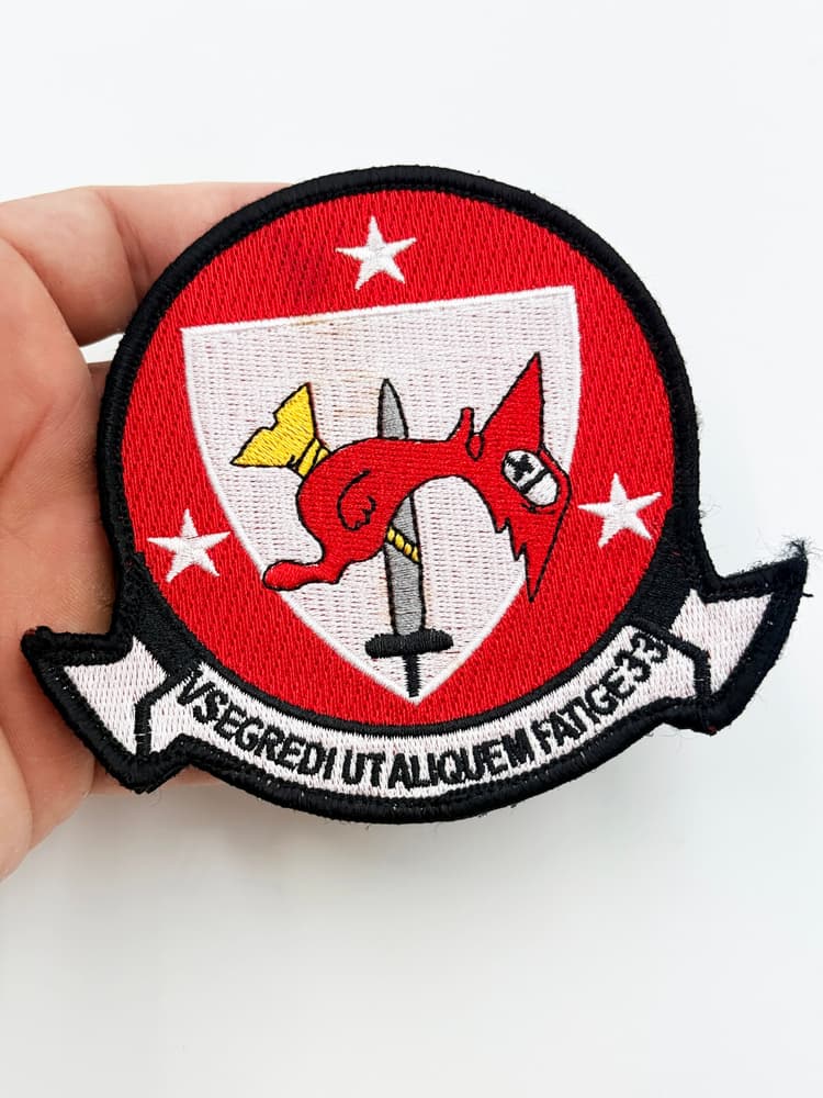 VS-33 "Screwbirds" Deactivation Commemorative Patch, 4" Embroidered Tactical Carrier Aviation Emblem with Hook and Loop Backing, Historic US Navy Sea Control Squadron Insignia