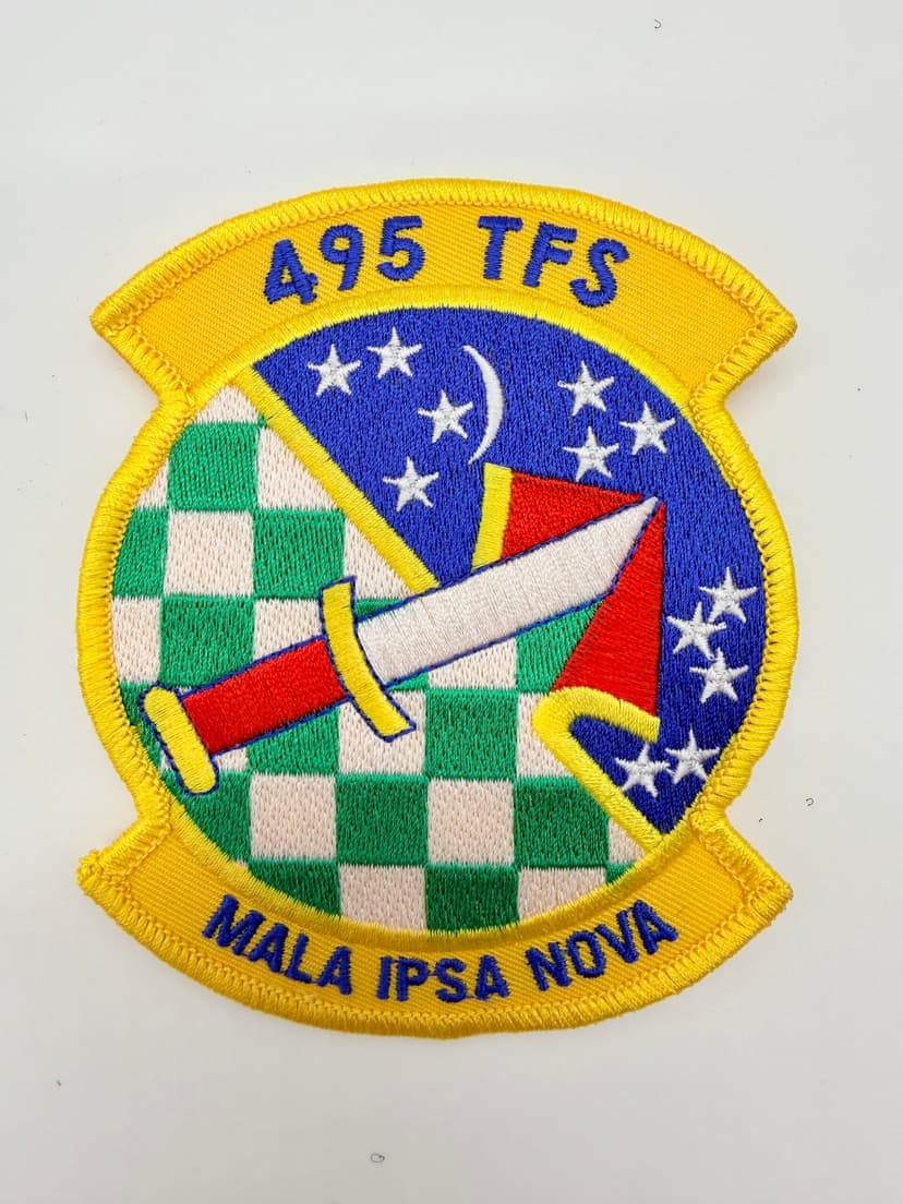 495th Tactical Fighter Squadron Patch – Plastic Backing, 4 in