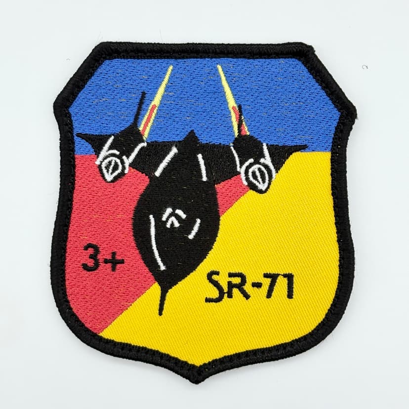 Skunk Works® SR-71 Blackbird® Mach 3 Patch – Officially Licensed, Hook and Loop Backing