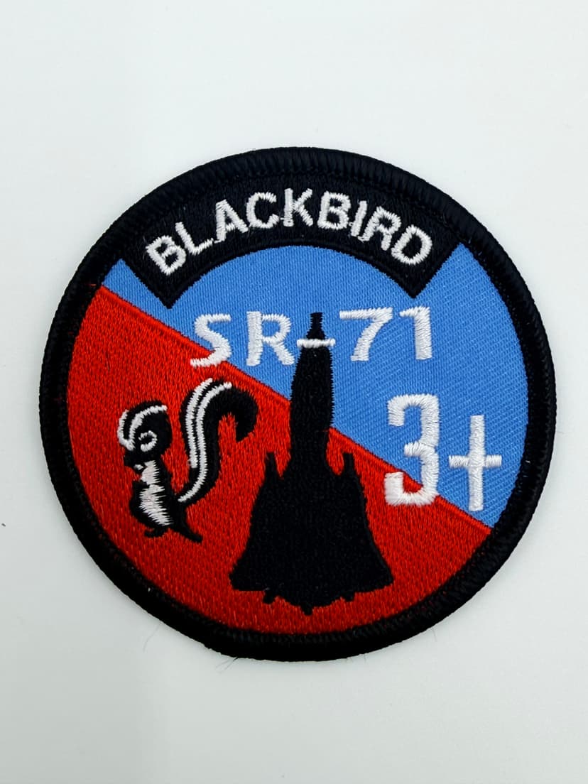 Skunk Works® SR-71 Blackbird® 3+ Patch – With Hook and Loop, Officially Licensed