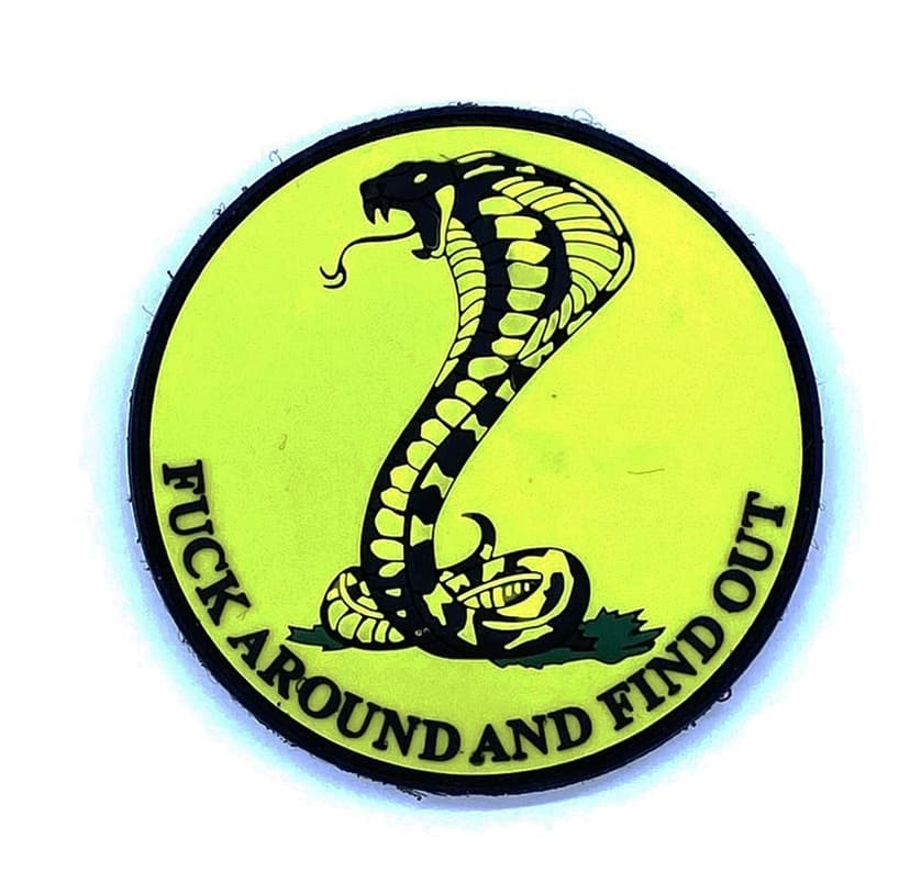 F*ck Around and Find Out AH-1 Cobra PVC Patch – With Hook and Loop