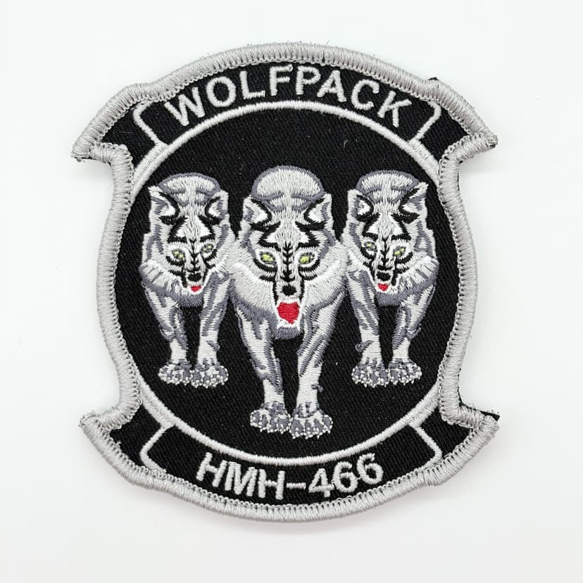 HMH-466 Wolfpack (3 Wolves) Patch – With Hook and Loop