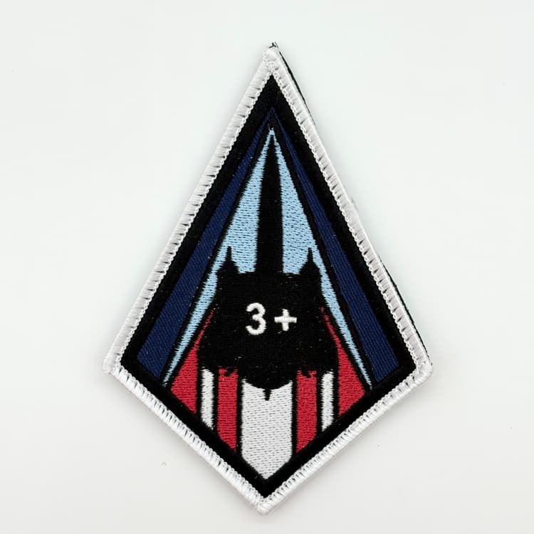 Lockheed Martin® SR-71 Blackbird® MACH 3 Patch - With Hook and Loop, 4", Officially Licensed
