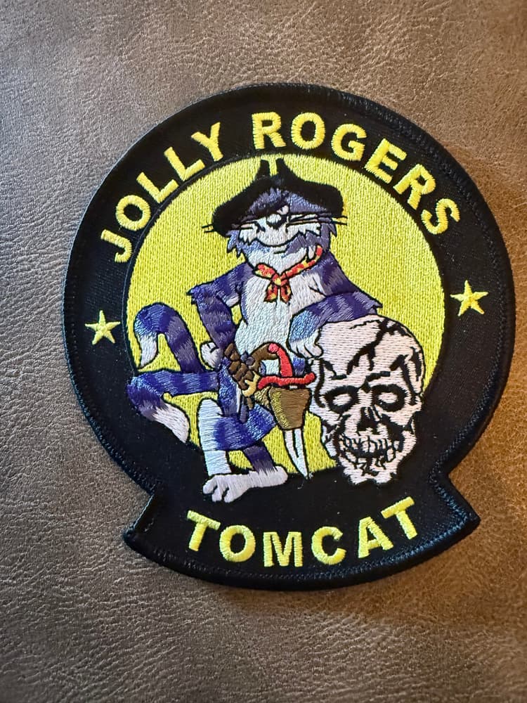 VF-84 Jolly Rogers Tomcat Patch, 5", Navy, F-14, Hook and Loop
