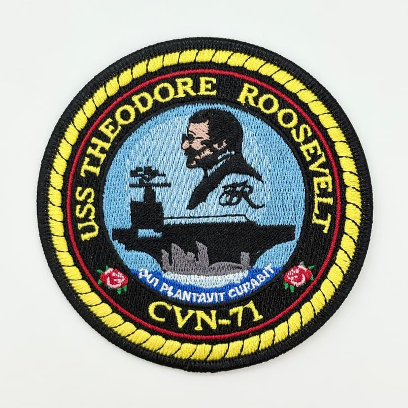 USS Theodore Roosevelt CVN-71 Patch –With Hook and Loop