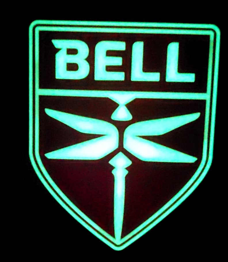 BELL 3 INCH _PVC_WHITE AREA GLOW IN THE DARK - HOOK AND LOOP BACKING -M02340013