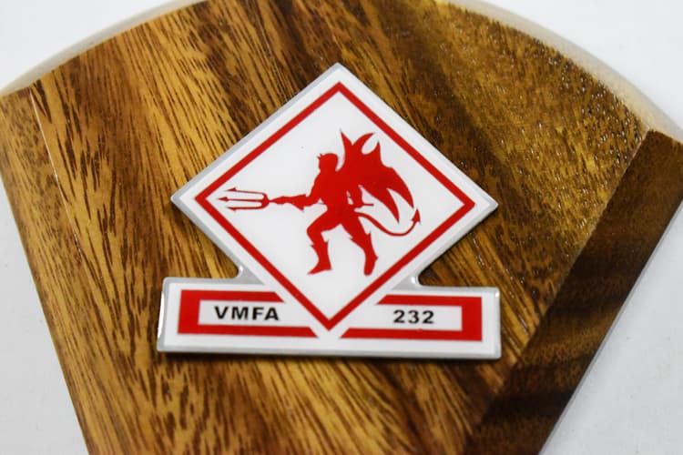 VMFA-232 Red Devils 2010 F/A-18C, 18" Mahogany Scale Model