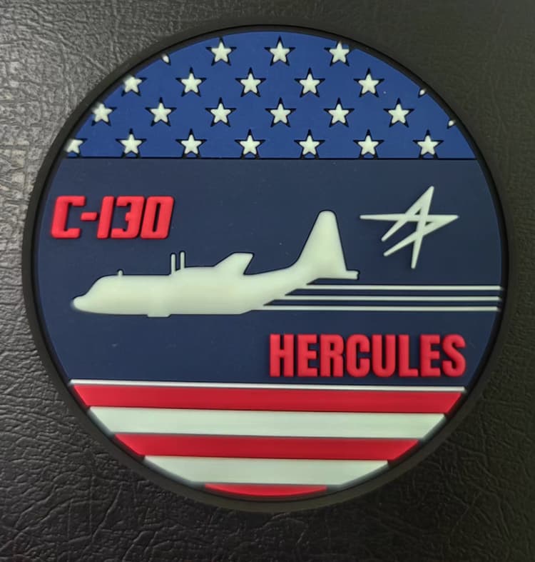Lockheed Martin C-130 Hercules Flag GITD PVC Patch