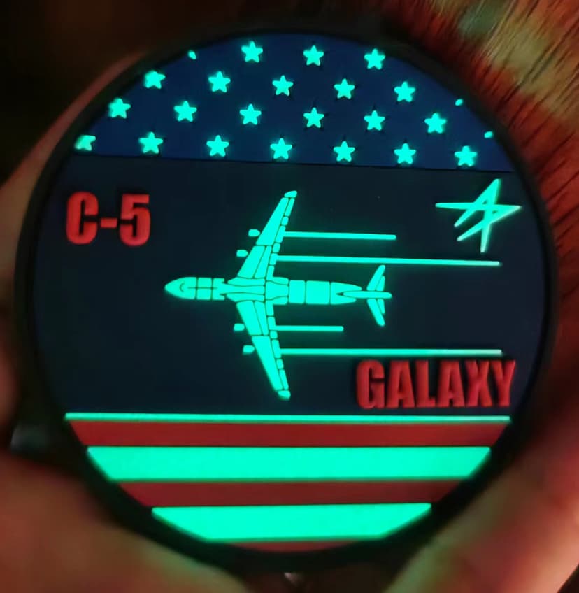Lockheed Martin C-5 Galaxy Flag GITD PVC Patch