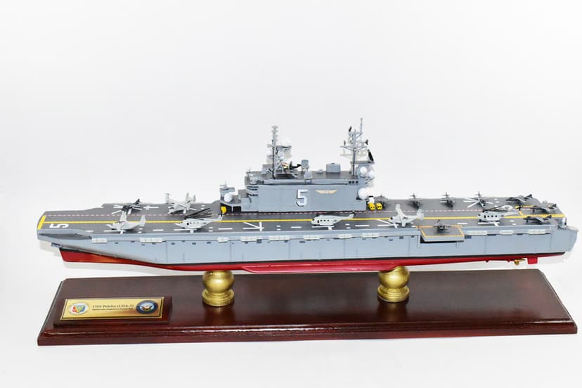 LHA-5 USS Peleliu Tarawa Class, 24 inch Mahogany Model