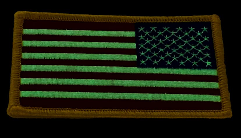 US Flag Reverse Patch Glow in the Dark