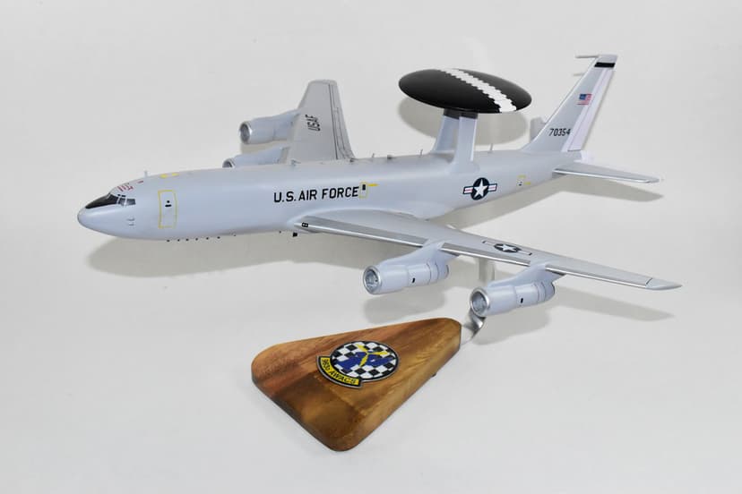 963d AWACS E-3b Sentry 1990s, 18 inch Mahogany Model