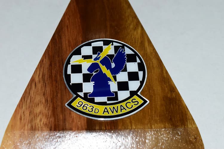 963d AWACS E-3b Sentry 1990s, 18 inch Mahogany Model