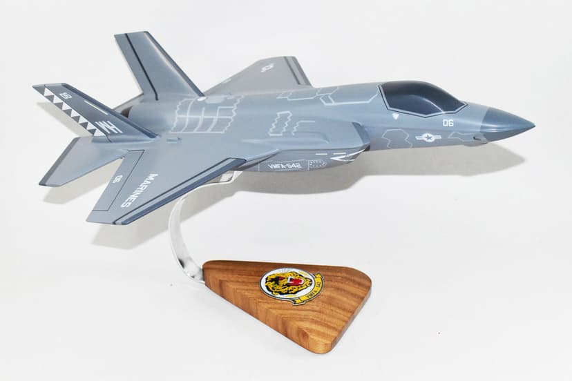 Lockheed Martin® F-35b Lightning II®, VMFA-542 2023, 18 inch Mahogany Model