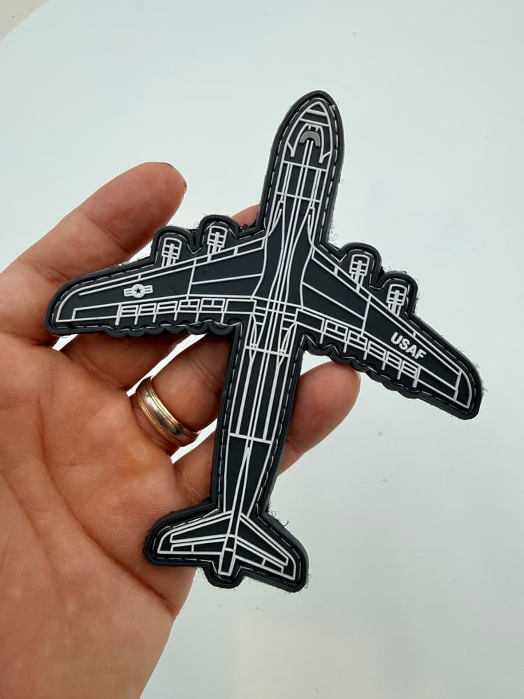 Lockheed Martin® C-5 Galaxy® Silhouette PVC Shoulder Patch - With Hook and Loop, 5-inch, Licensed