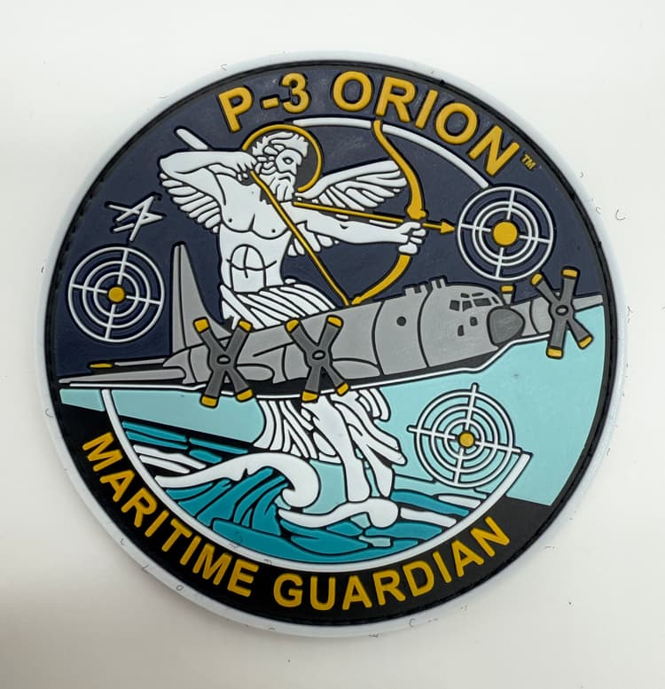 Lockheed Martin P-3 Orion Maritime Guardian, 3.5 inch, Hook and Loop PVC Patch
