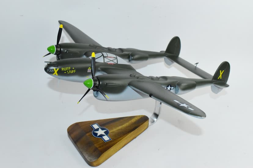 Lockheed® P-38 Lightning®, Ruff Stuff, Mahogany Scale Model