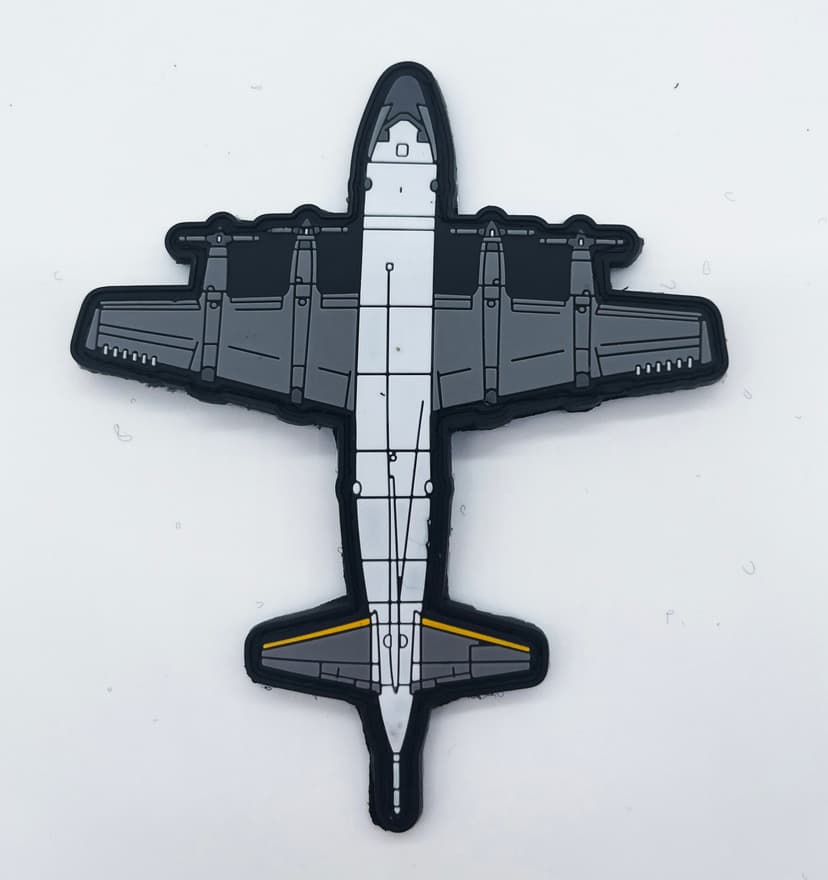 Lockheed Martin® P-3 Orion ™ Silhouette Patch, 5 inches with Hook and Loop