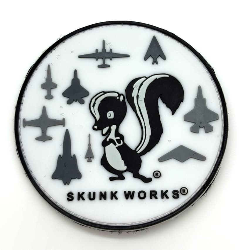 Lockheed Martin® Skunk Works® PVC Patch, 3.5 inch, Hook and Loop